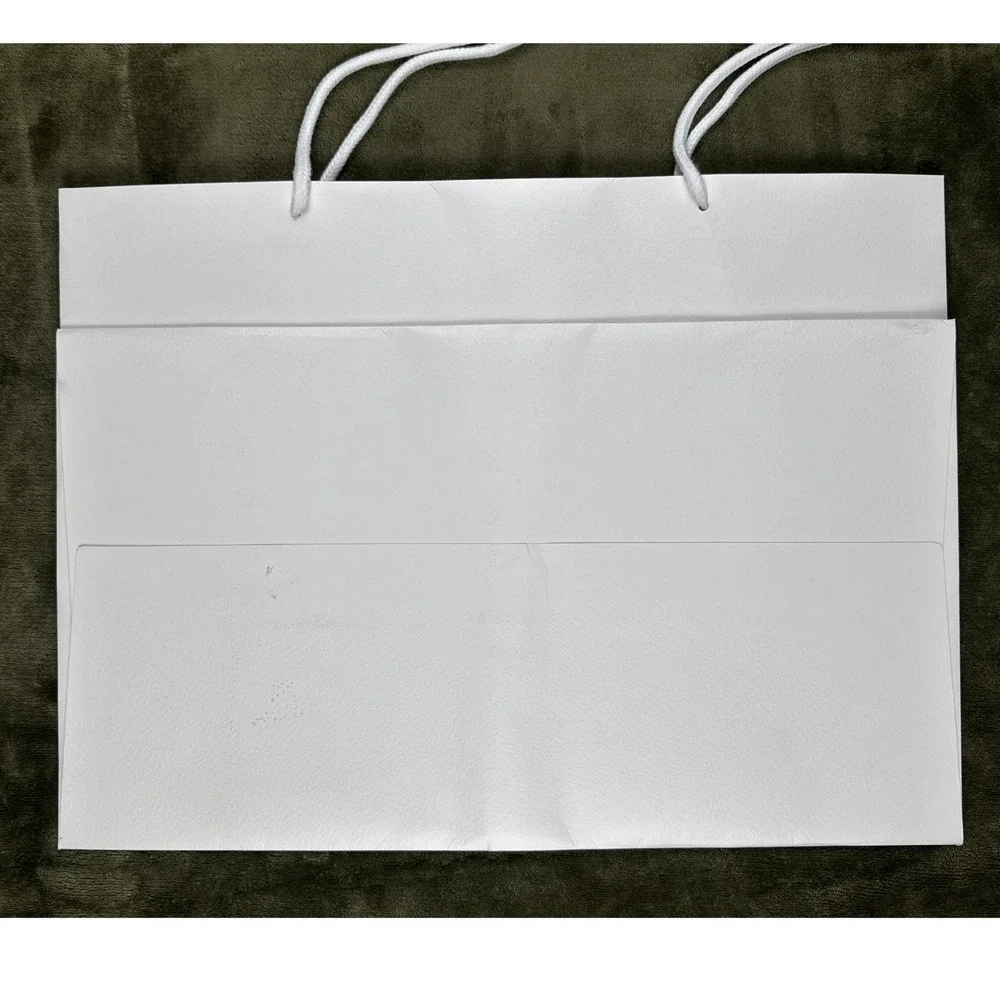 Olivia's Boutique Luxury White Paper Shopping Bag with Rope Handles Large